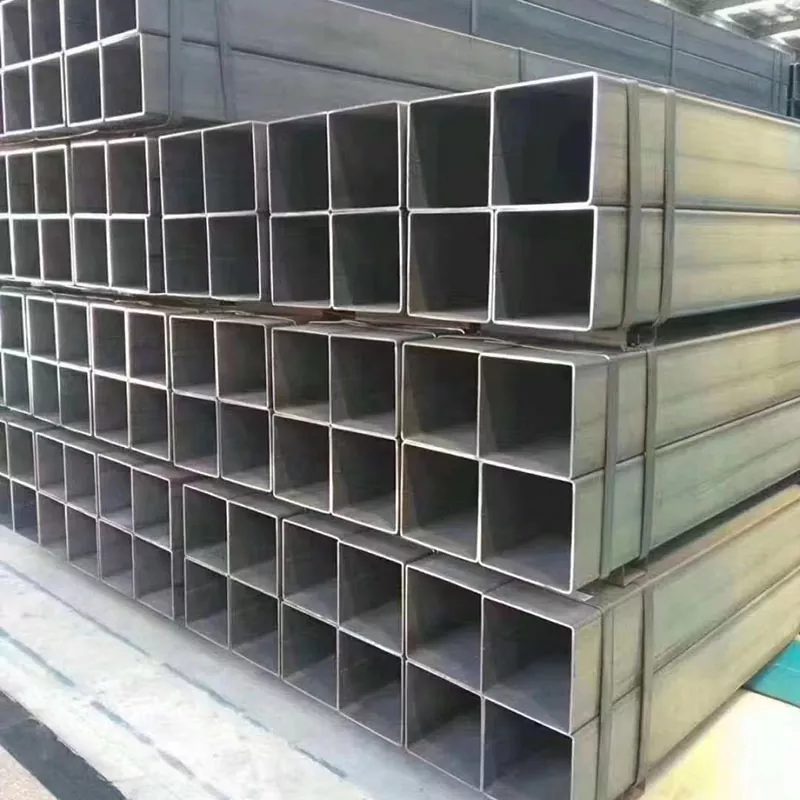 Ống hình chữ nhật màu đen có rãnh thẳng